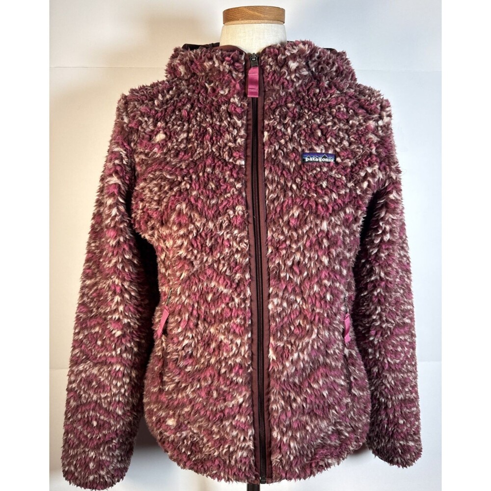 Patagonia Womens Retro X Teddy Fleece Jacket Maroon Pink Medium Deep Pile